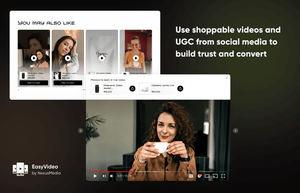 Boost Sales with Shoppable Videos Using EasyVideo app for Shopify.