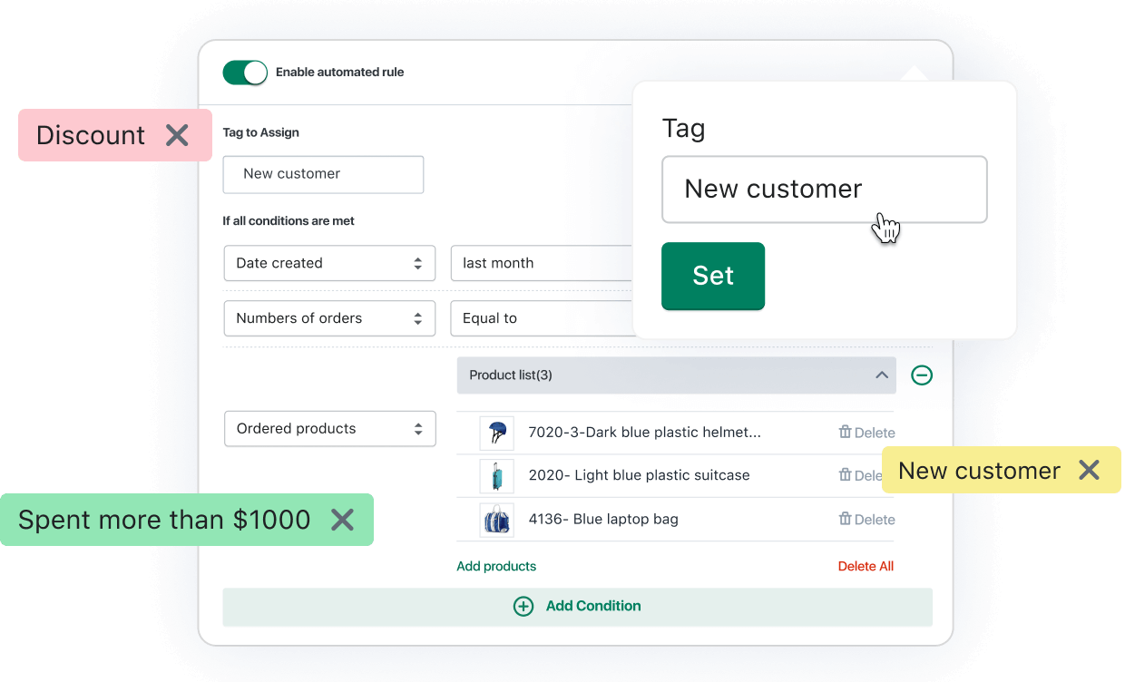 Shopify Customers auto tags