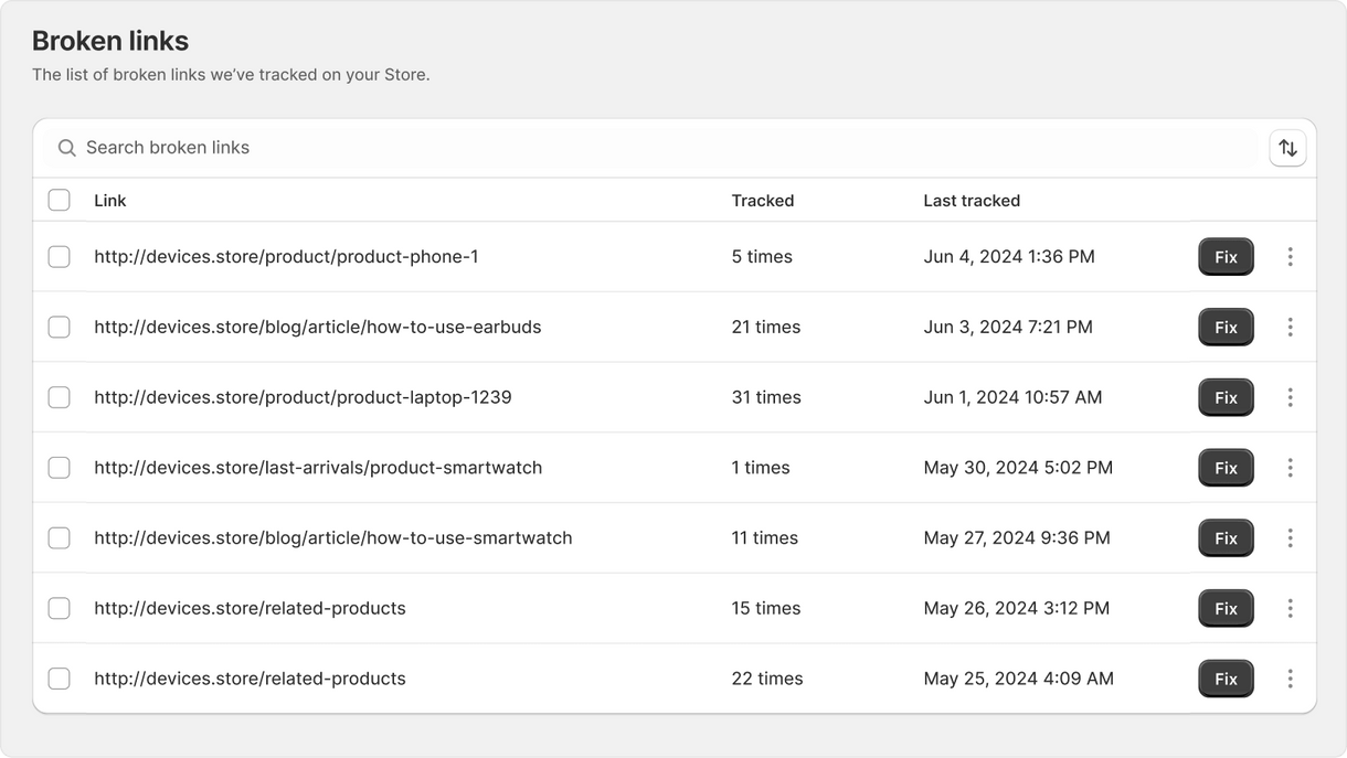 Doc 404 - Clear apps' dashboard